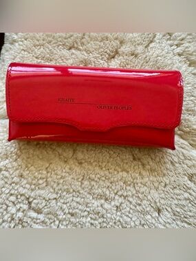 Khaite / Oliver Peoples Red Patent Clutch Eyewear Case